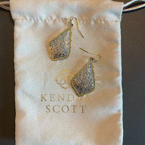 Kendra Scott Gold Silver Filigree Addie Earrings